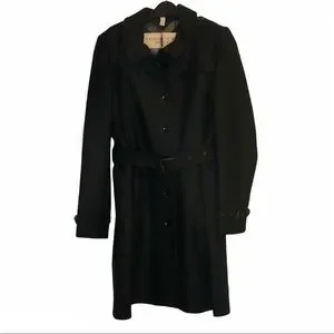 Burberry Brit★素敵！BLACK RUSHFIELD WOOL BLEND COAT Burberry Brit☆素敵！BLACK RUSHFIELD WOOL BLEND COAT